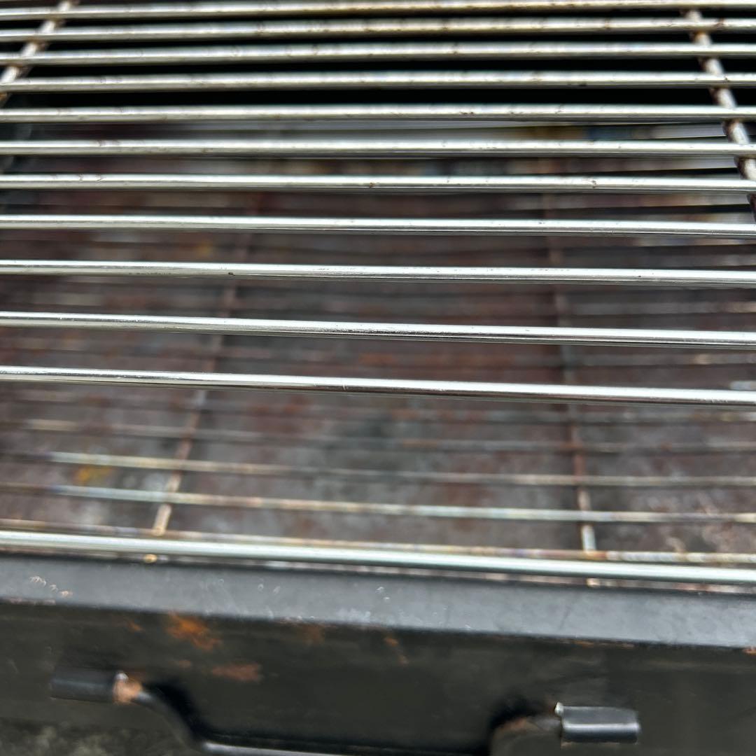 【値下げ】赤いスチール2段式グリル　BBQ バーベキュー