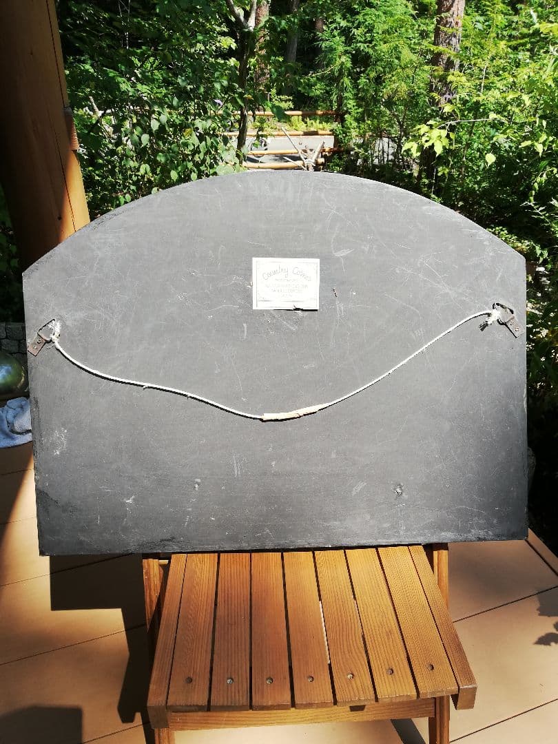 60’’英国アンチーク、バイク会社の立体彫刻絵