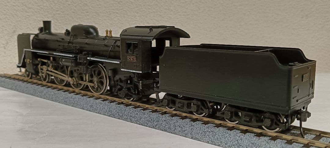 HO、 アダチ Ｃ57蒸気機関車、モーター交換、メンテナンス済