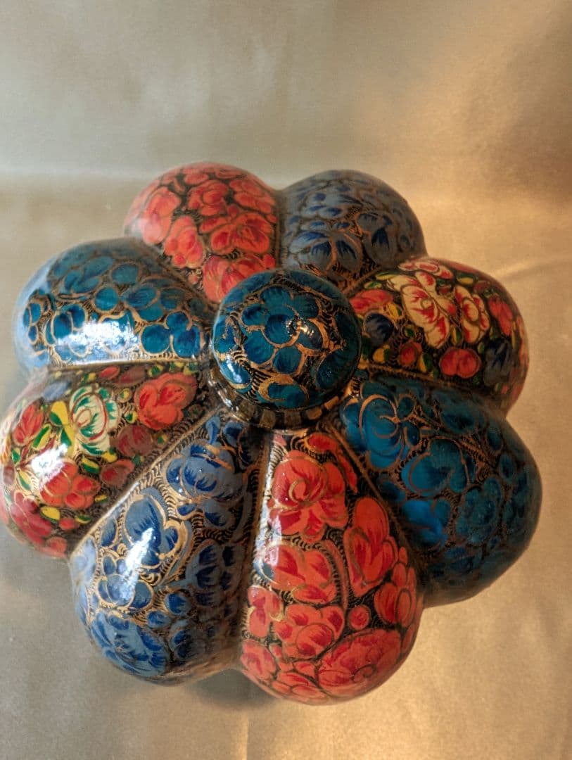 カシミール ペーパーマシュ 蓋付き 小鉢