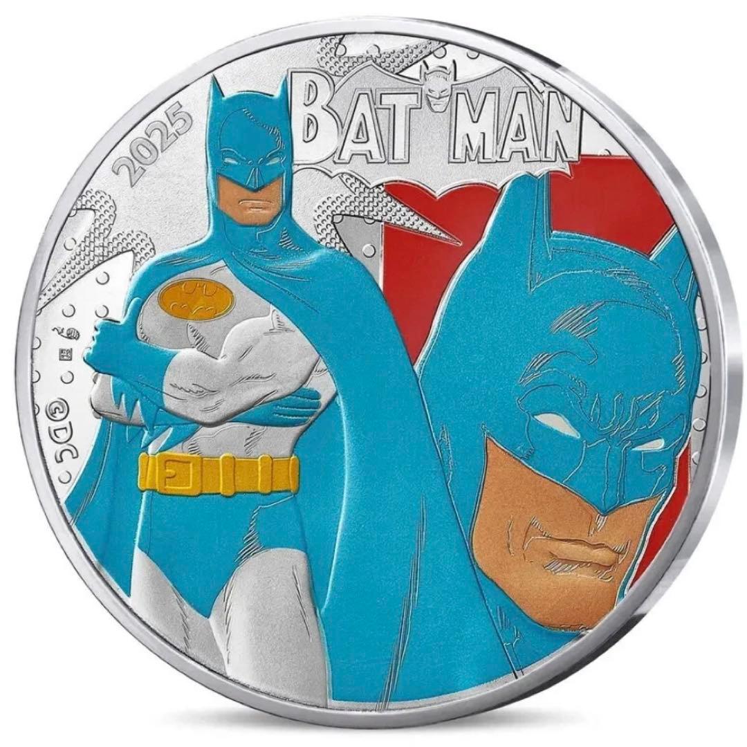 銀貨 フランス 映画 DCコミック バットマン カラー 大型銀貨 パッケージ入り