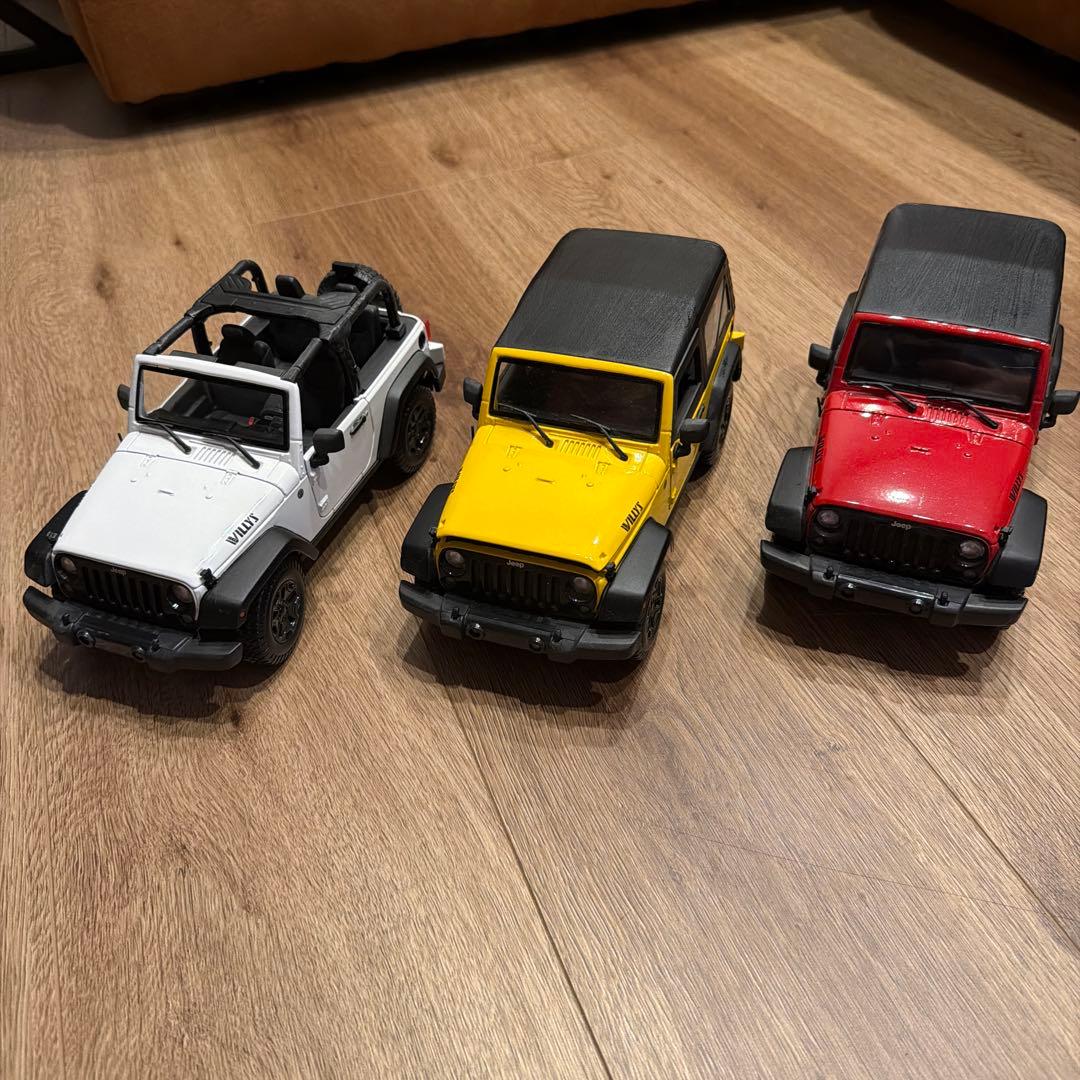 Maisto マイスト jeep ラングラー　1/18 ミニカー　3台セット