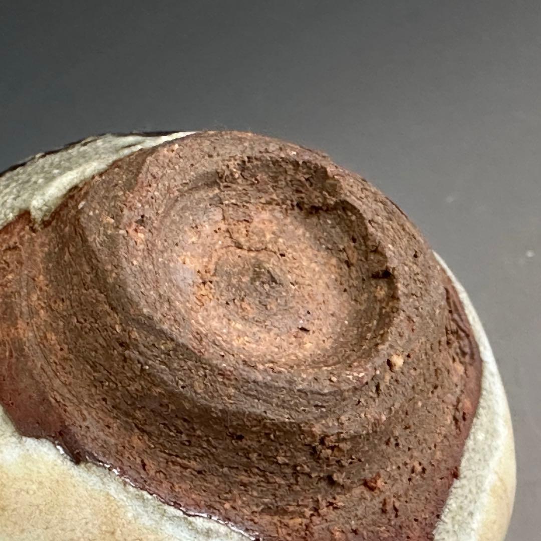 酒器　ぐい呑み　清水保孝　鉄絵　亀遊文　共箱　京焼　父：清水卯一　現代陶芸