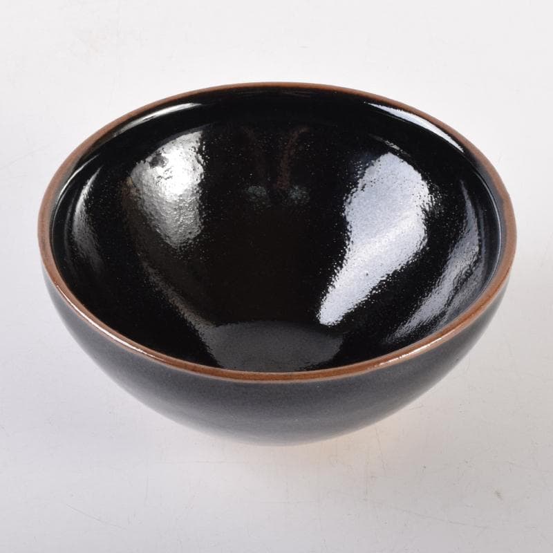 茶道具　瀬戸焼　古狭間窯　加藤菁山作　天目茶碗　共箱　C　7161