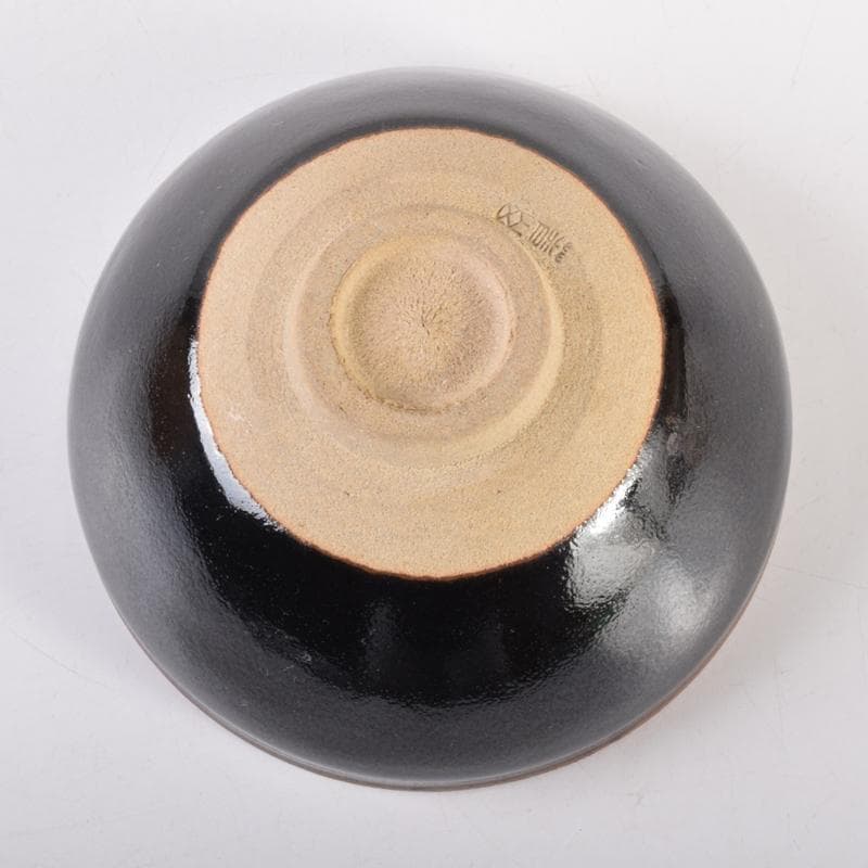 茶道具　瀬戸焼　古狭間窯　加藤菁山作　天目茶碗　共箱　C　7161