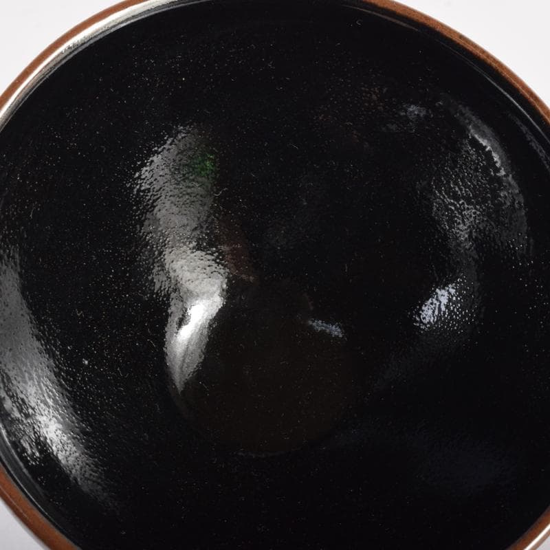 茶道具　瀬戸焼　古狭間窯　加藤菁山作　天目茶碗　共箱　C　7161