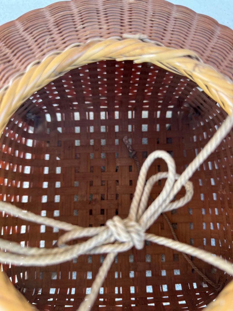 竹製バスケット 籠　胴丸かご　インテリア　2点セット