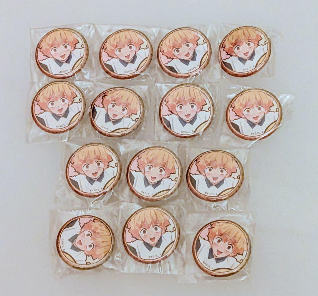 鬼滅の刃 ufotable カフェ キメツ学園 くじ引き缶バッジ 我妻善逸　B