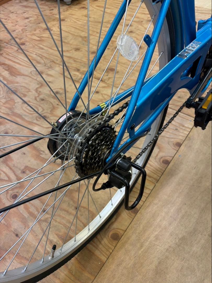 組立済み LUEELA 26インチ 折りたたみ 自転車 6段変速 鍵付き