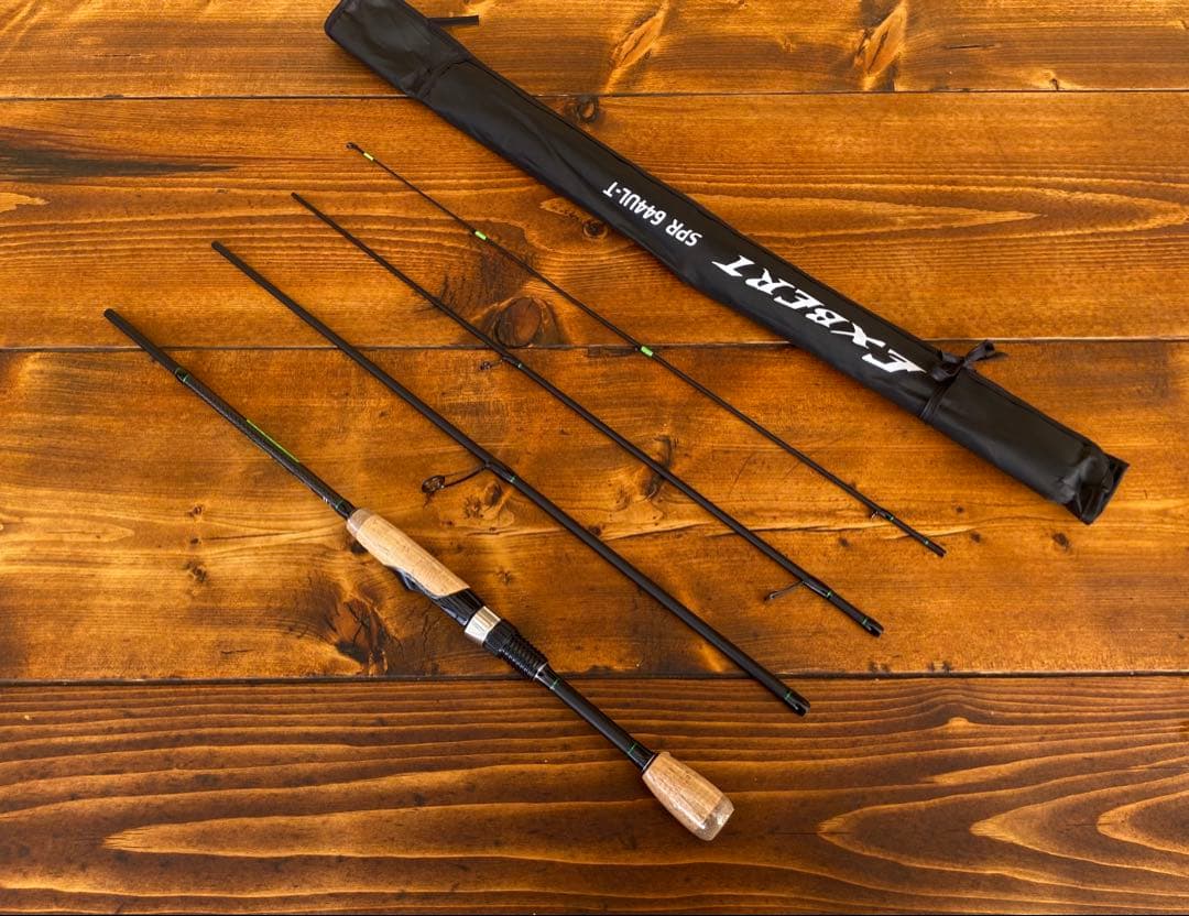 釣り竿セット　4ピースパックロッド　644UL 196cm バスロッド　バス釣り