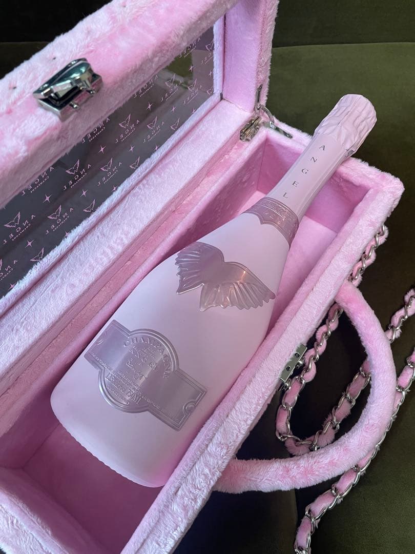 エンジェル シャンパン ドゥミセック ピンク 新品未開栓 専用ケース付き