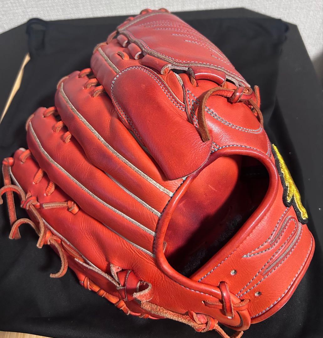RYU 硬式 投手 グラブ オレンジ