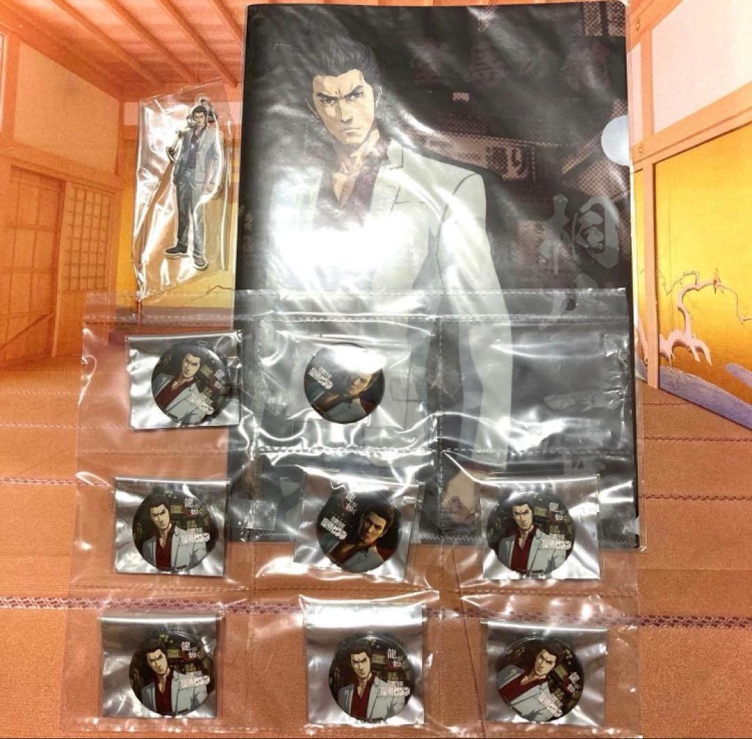 龍が如く×歌舞伎町探偵セブン限定クリアファイル 缶バッジ アクキー 桐生一馬