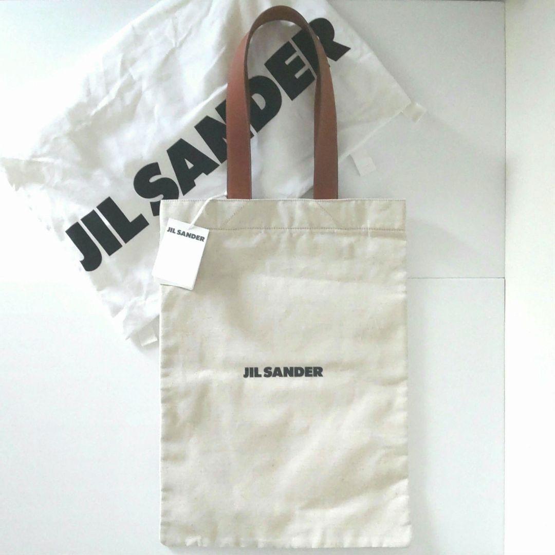 JIL SANDER ジルサンダーキャンバストートバッグ フラットショッパーL
