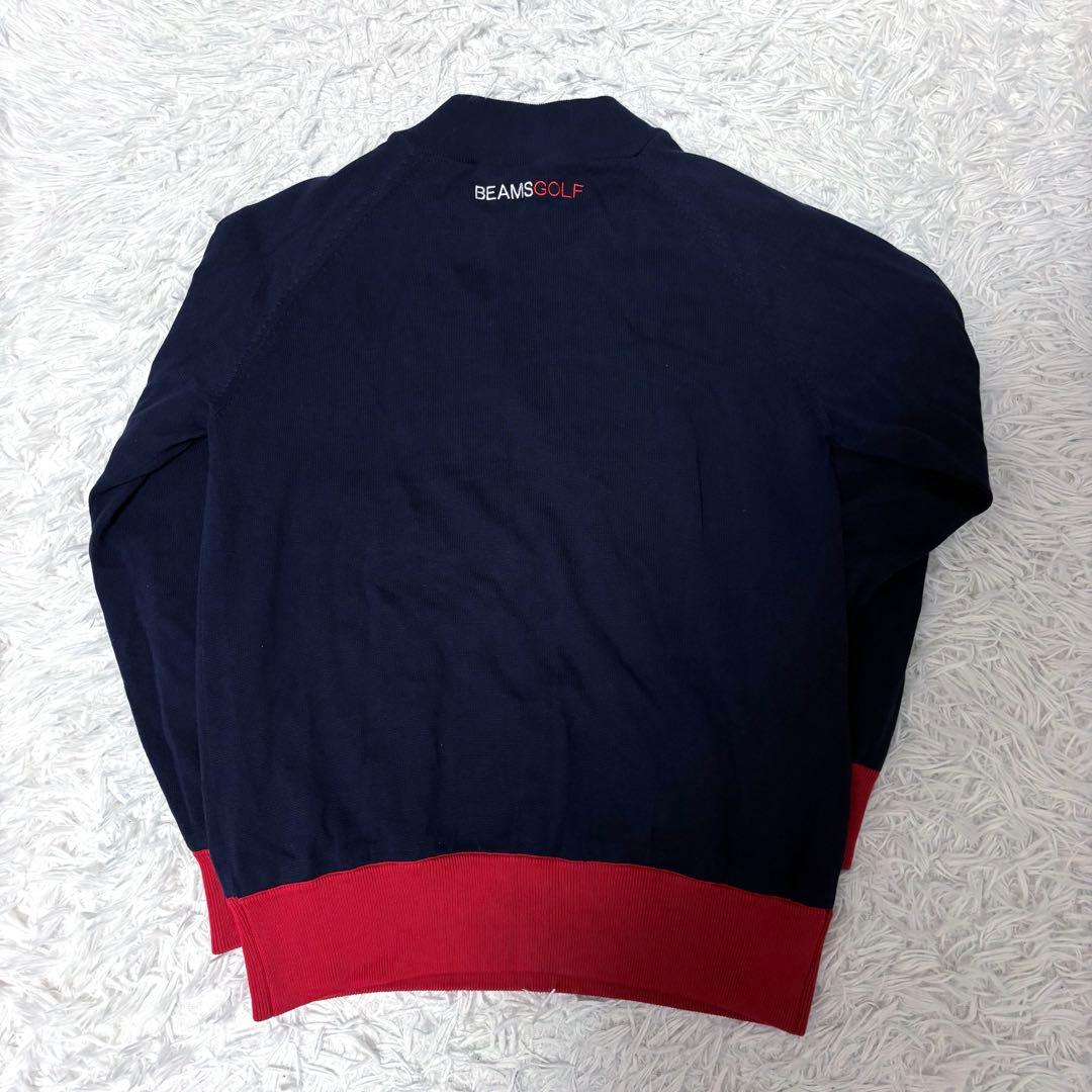 ビームスゴルフ ニットセーター ハーフジップ 蓄熱 ネイビー 防風 ゴルフ