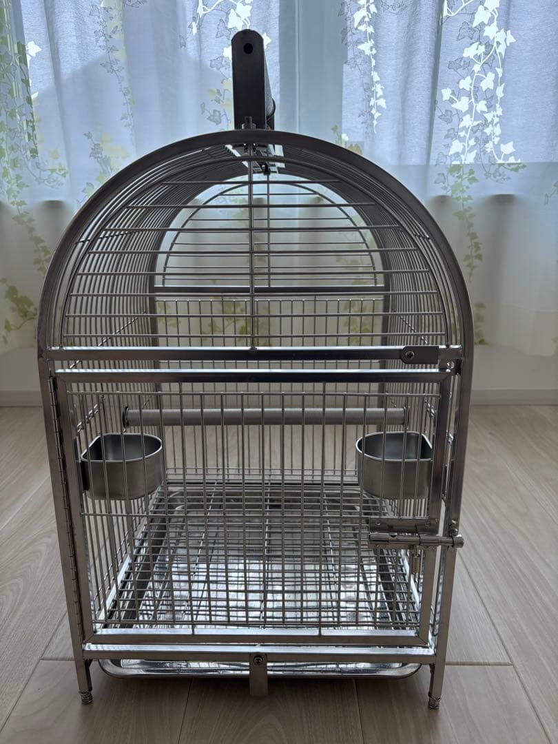 ステンレス製　中型大型インコ用　鳥かご　ケージ