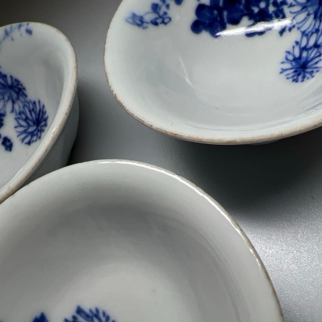 専用　楽亭造　染付煎茶碗5客　口径約6.7㎝　東Y8-0109☆2Fトカサ