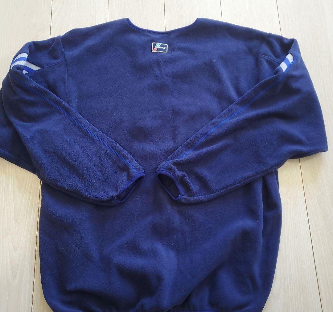 横浜ベイスターズ　ブルーネイビー フリース　ジップアップ 長袖ウェア