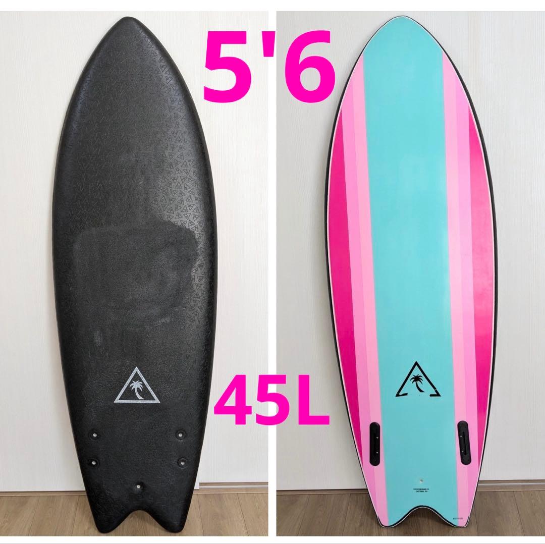 5′6ソフトボード ファンボード キャッチサーフ ツインフィンレトロフィッシュ