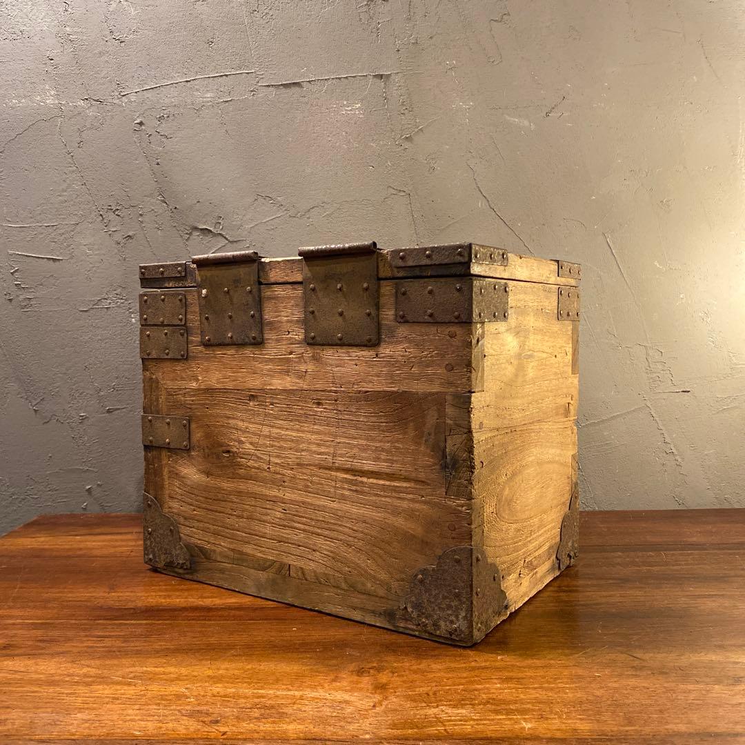 明治 時代物 硯箱 古道具 蔵出し 杉材 時代箪笥 骨董品 小引出し 和家具