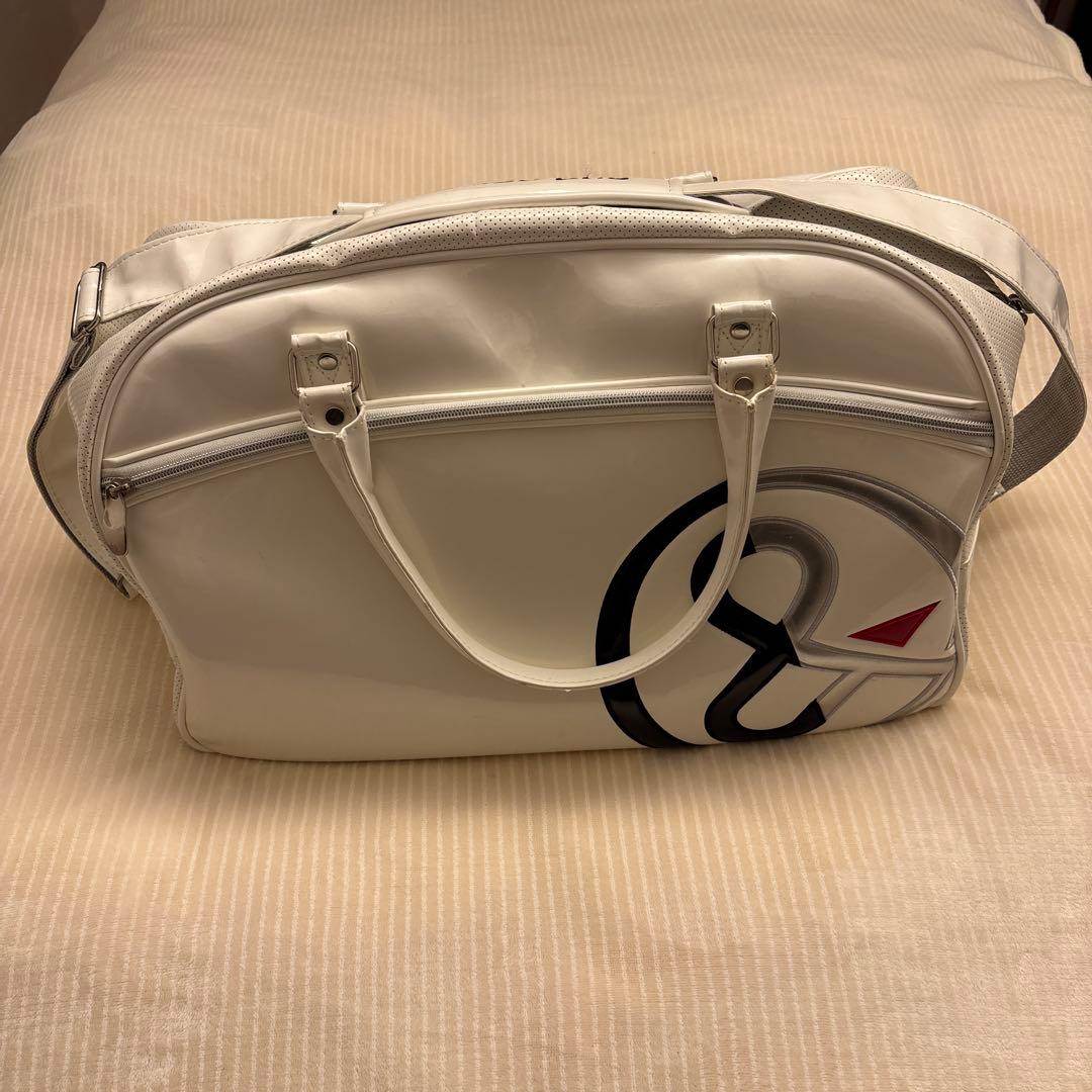 and pea se ゴルフバッグ ホワイト ロゴ入り