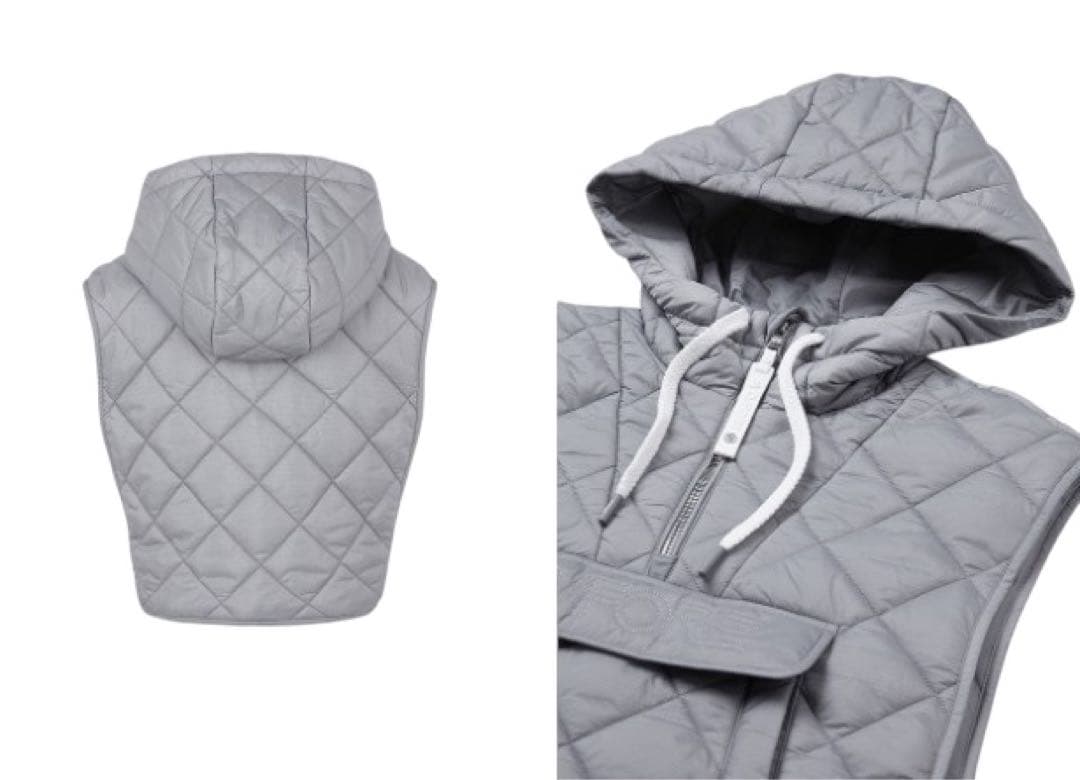 セール❣️新作G/FOREジーフォアレディーキルティングベストsizeLグレー