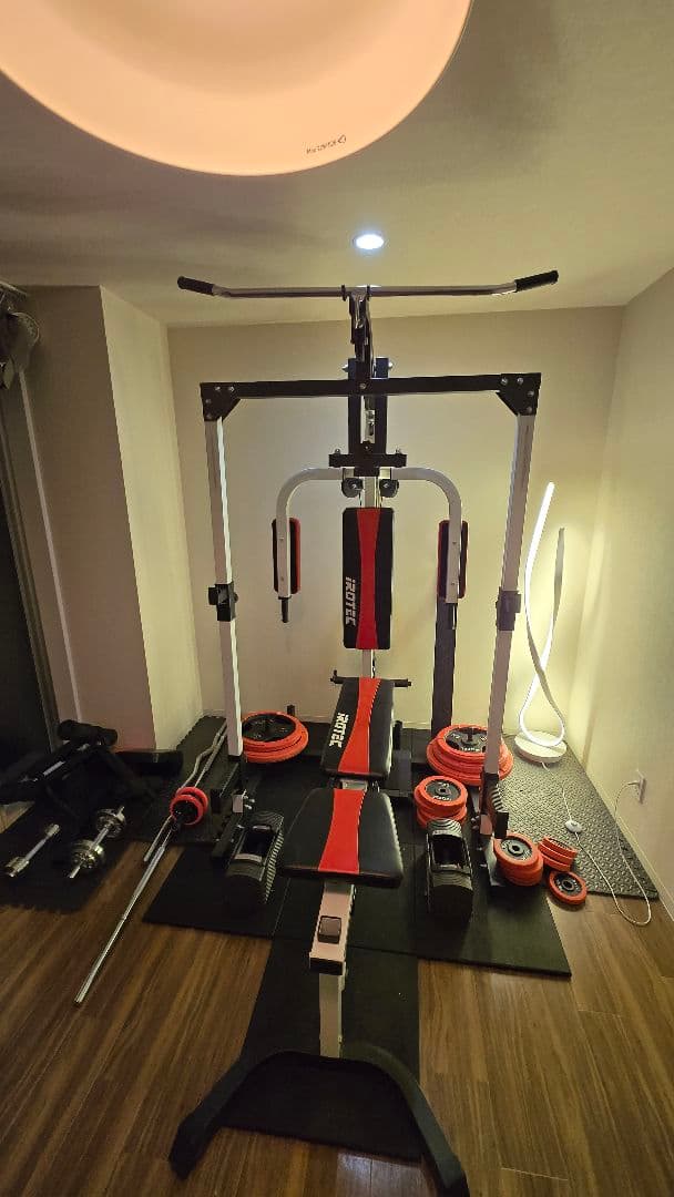 【上級者用】アイロテック　ビルダーステーション、可変式ダンベル、フロアマット一式