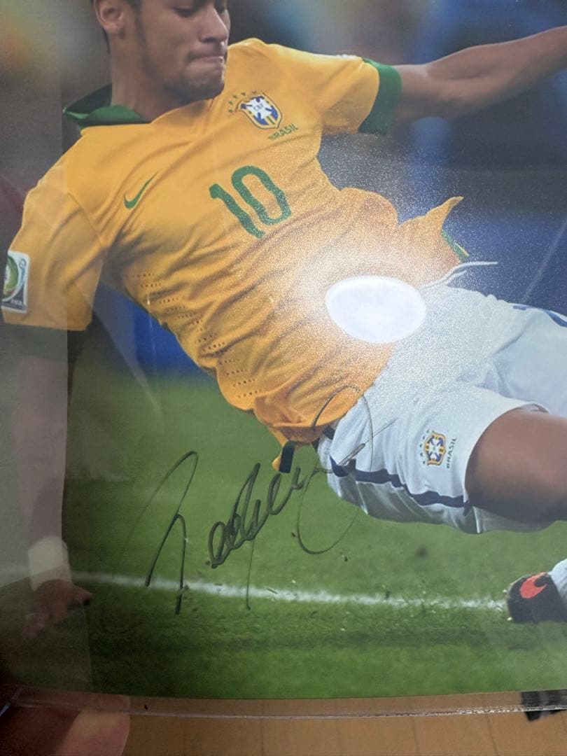 ネイマール　ブラジル　サイン　証明書付き　ポスター　写真ワールドカップ前にどうぞ