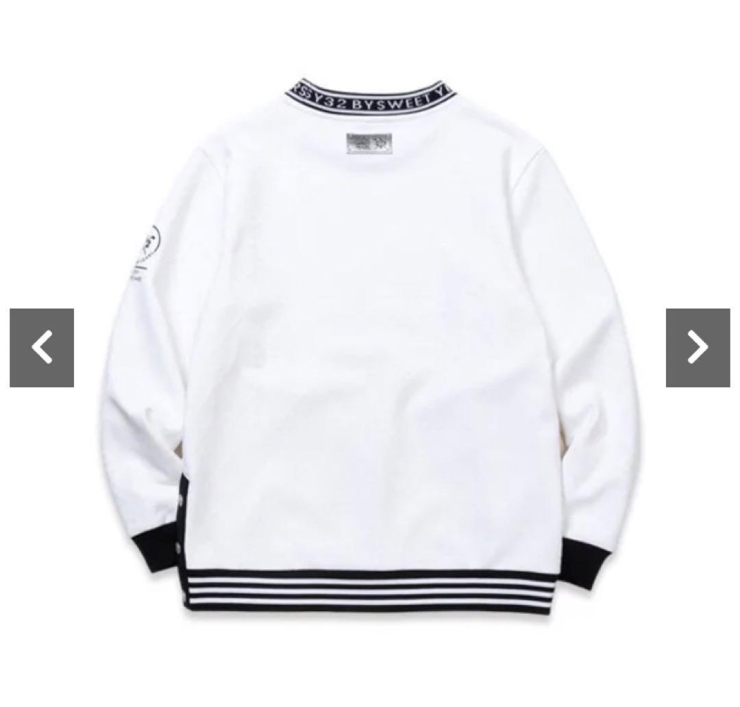 SY32白　サイズXL BONDING JAQUARD CREW NECK