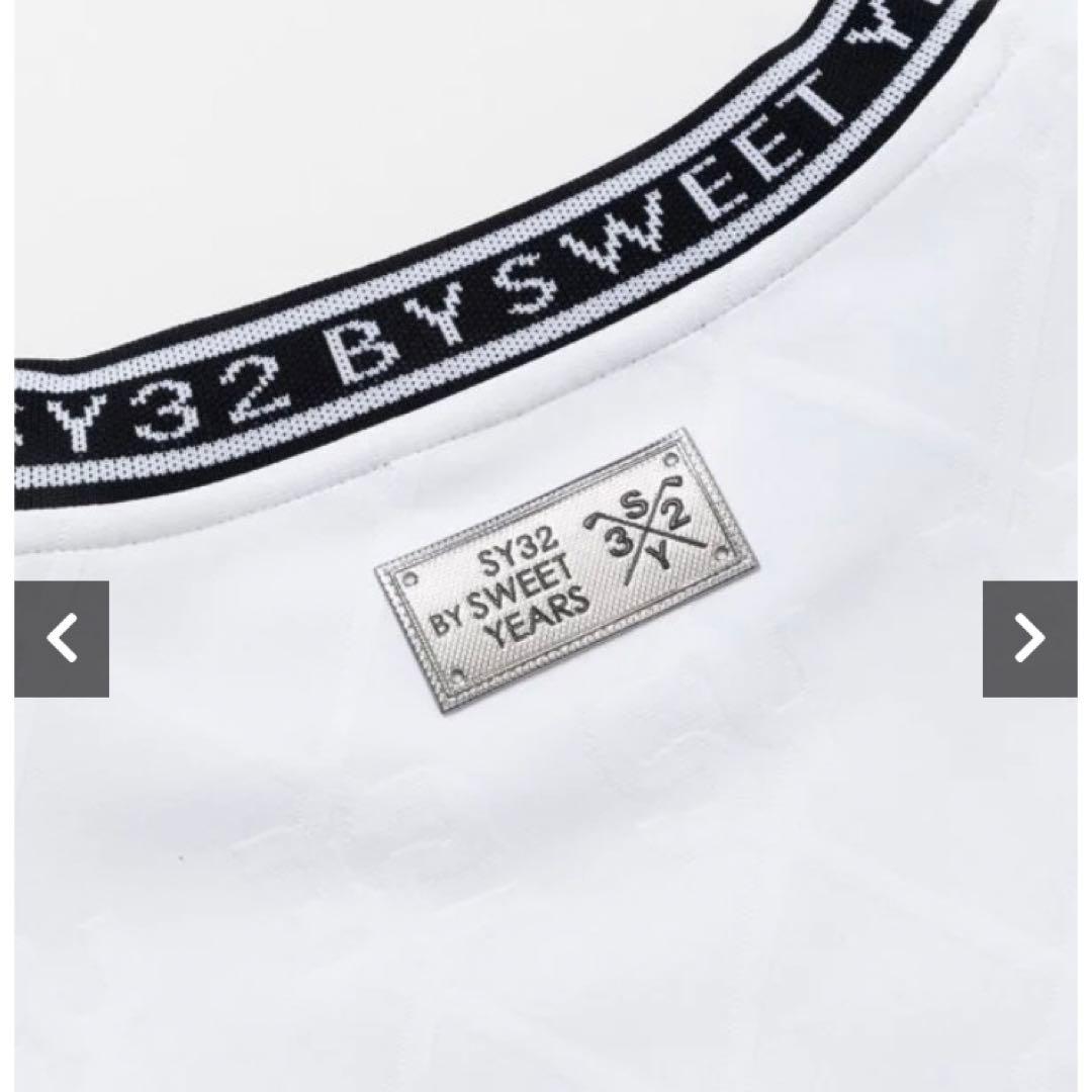 SY32白　サイズXL BONDING JAQUARD CREW NECK