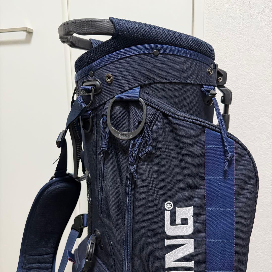 未使用に近い BRIEFING キャディバッグ ネイビー CR-04#02