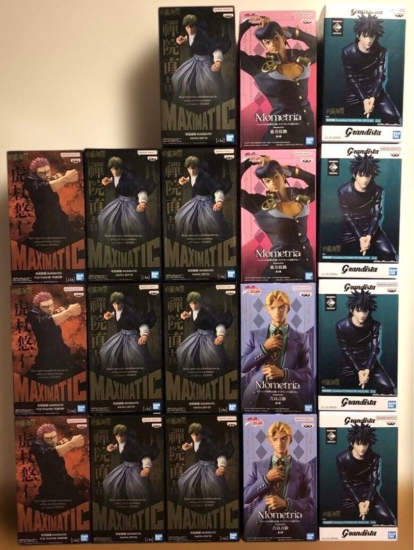 ①最新プライズフィギュア まとめ売り 呪術廻戦 ジョジョの奇妙な冒険 18点