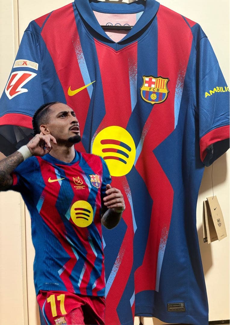 【完売品/美品】バルセロナ 25/26 4thユニフォーム #11 ハフィーニャ