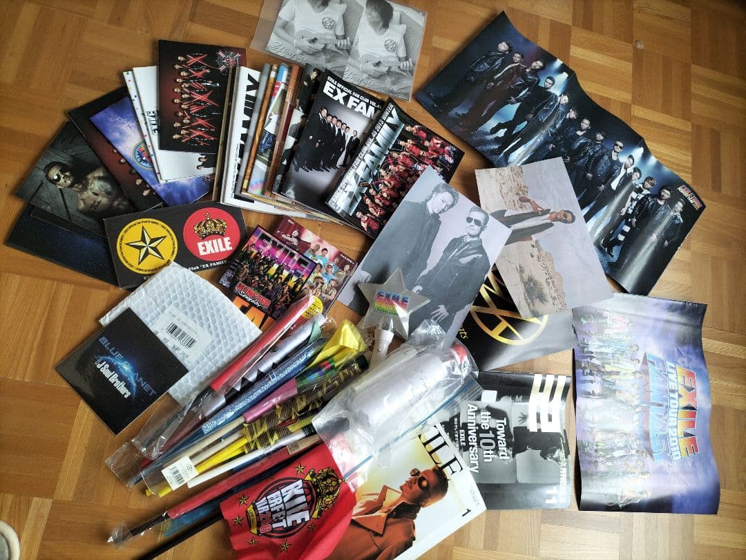 【レアATSUSHIサイン】EXILE グッズセット フラッグ 冊子サインボトル