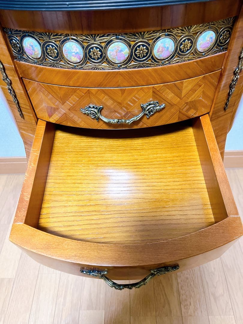 最高級 スペイン家具 マリネール コンソールチェスト 寄木細工 マホガニー材