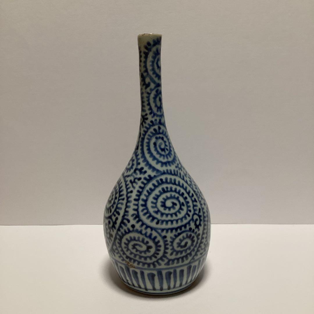 古伊万里　蛸唐草鶴首徳利　江戸後期