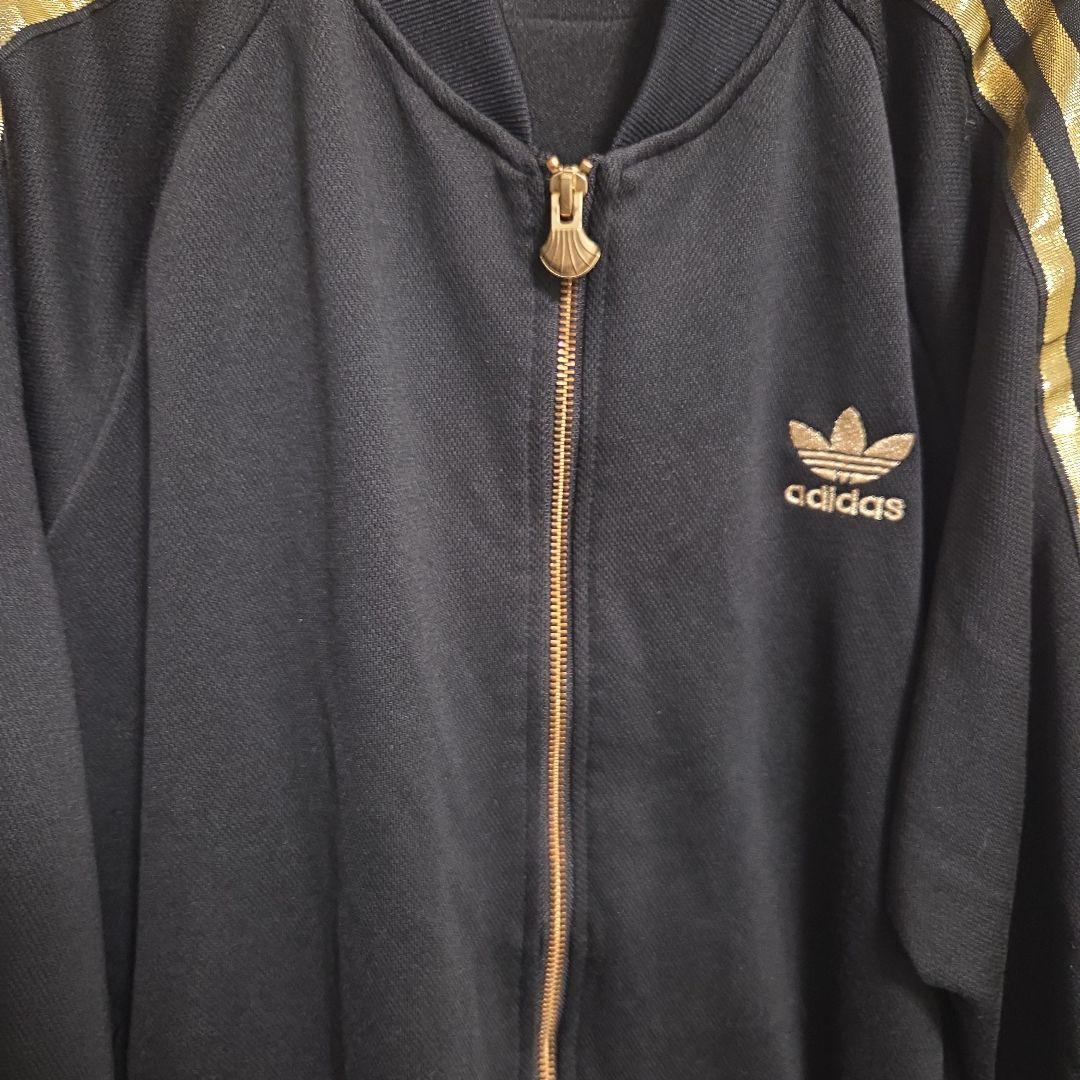 adidas ジャージ　50周年　セットアップ　ゴールド　黒　金　ジャケット