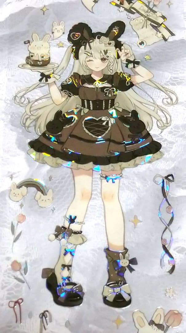 J670＃兔耳梦黛(贝壳光)一万小时＆一木一横切り売り海外人物マステ女の子