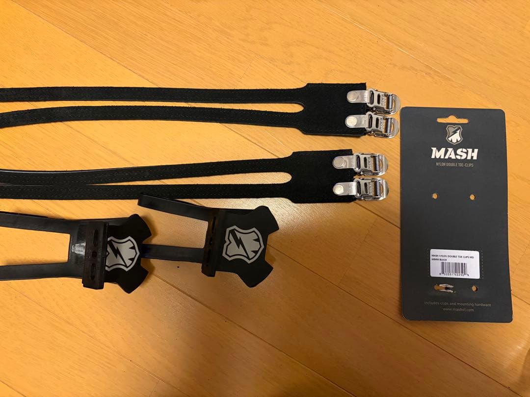 MASH NYLON DOUBLE TOE CLIPS MD 60mm ブラック