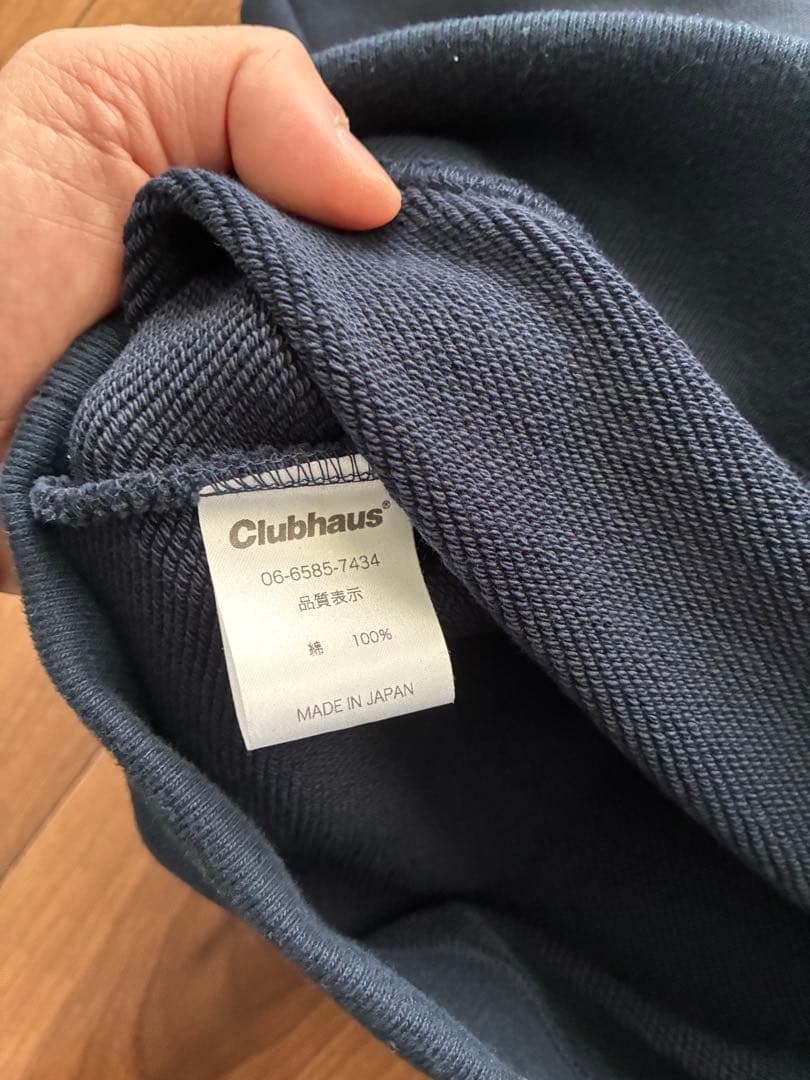 CLUBHAUS スウェットポロ　トレーナー　ネイビー　サイズM