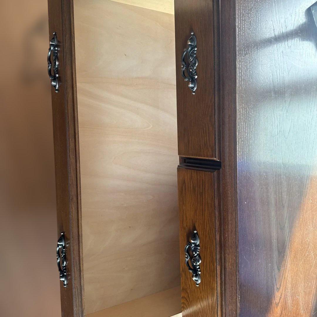 木製民芸箪笥 6引き出し ダークブラウン