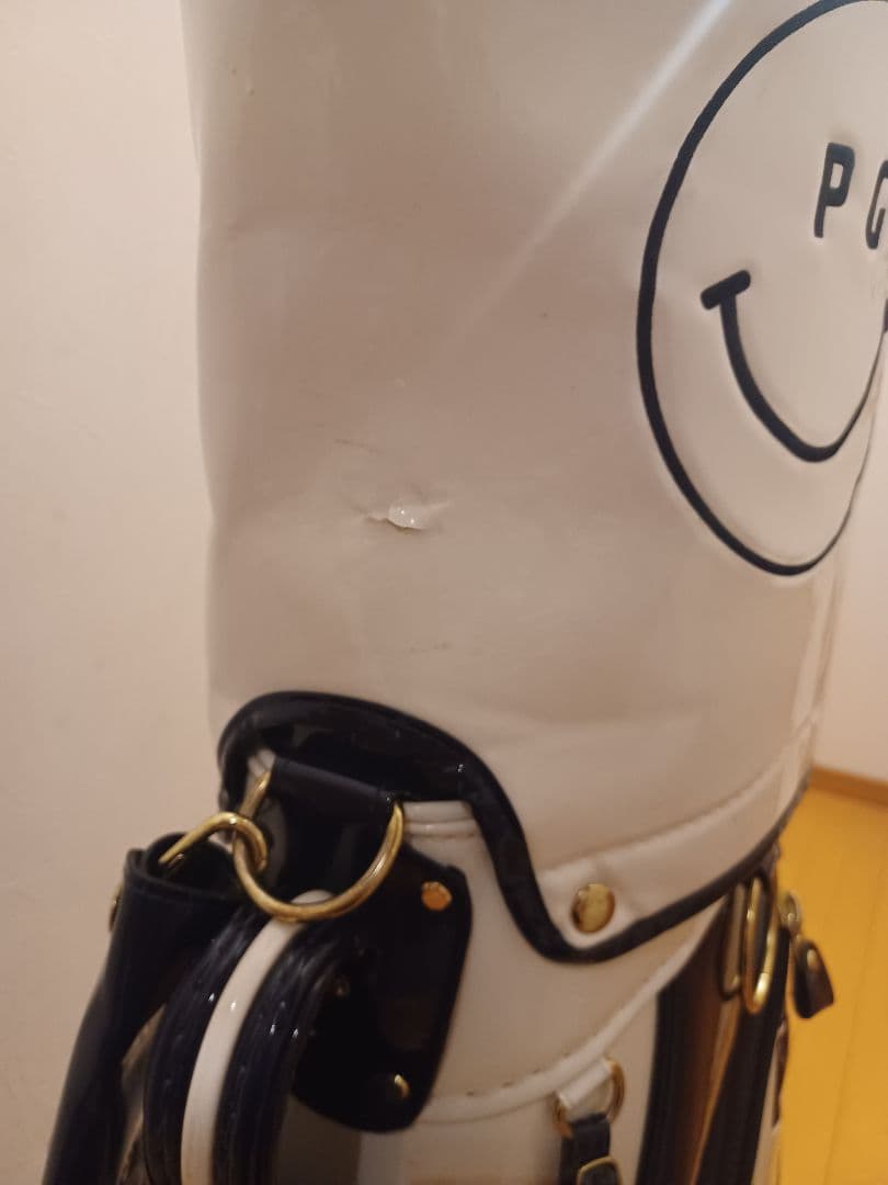 パーリーゲイツ キャディ バッグ スマイル89 ニコチャン エナメル ホワイト