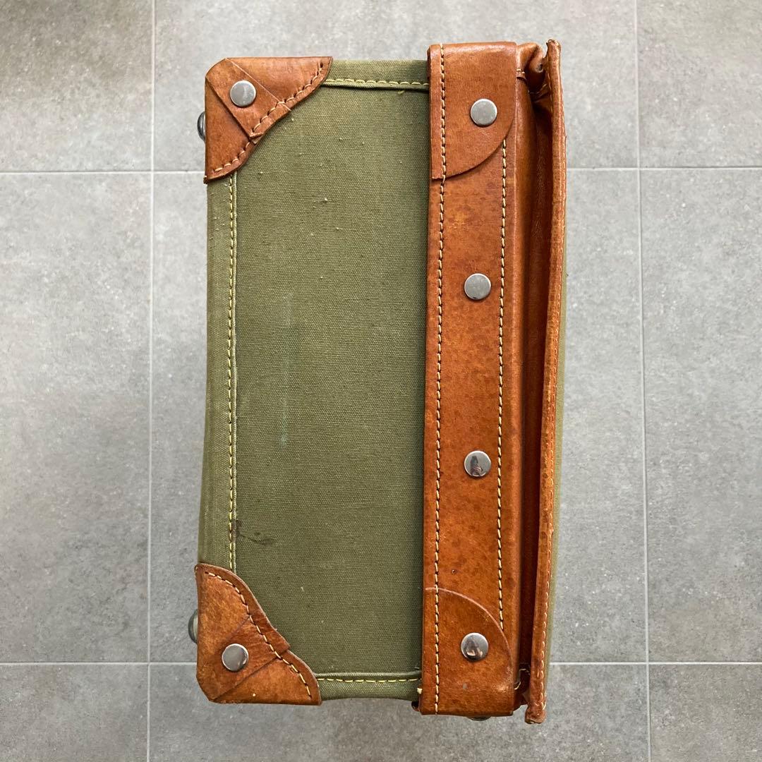 ヴィンテージ トランクケース トランクバッグ レトロ雑貨 古道具 グリーン