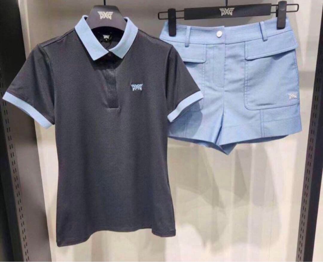 PXG ゴルフ ウェア レディース半袖 ポロシャツショートパンツ 2点セット