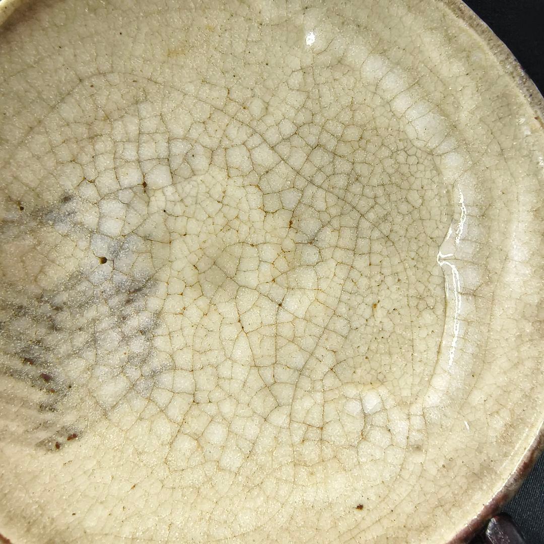 志野焼 絵志野 小皿 貫入あり 幕末アンティーク コレクター放出美品 旧家蔵出