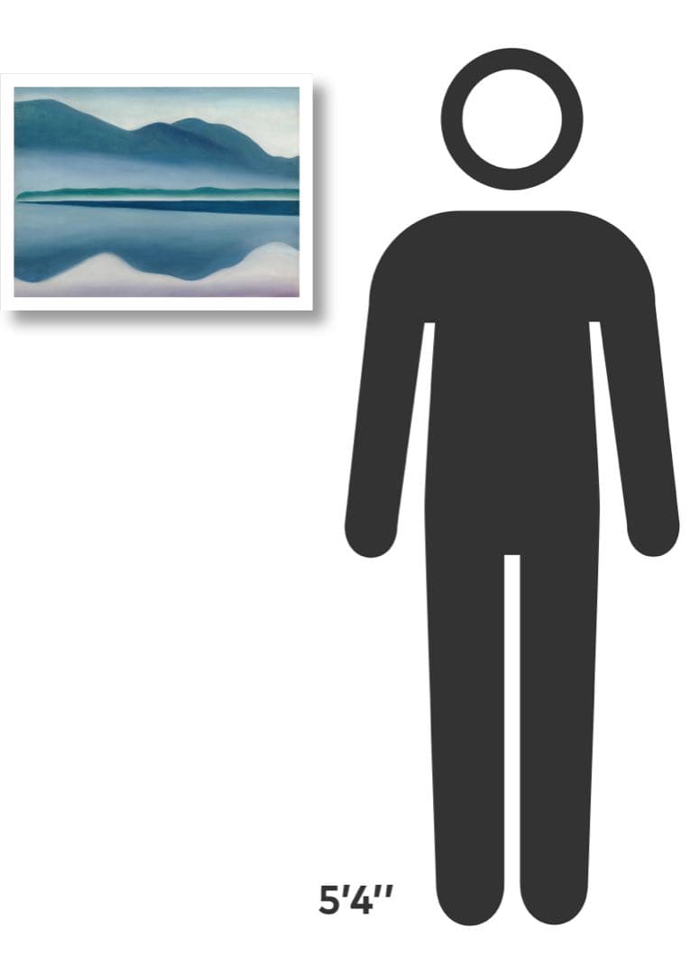 ia O'Keeffe Lake e 1922 希少ポスター