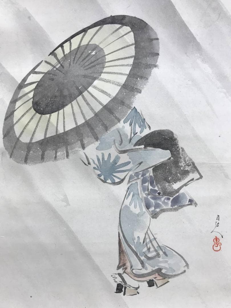 真作/川端玉章/松本楓湖/花鳥人物図/菊/狸図/美人図/名家伝来/AE-128