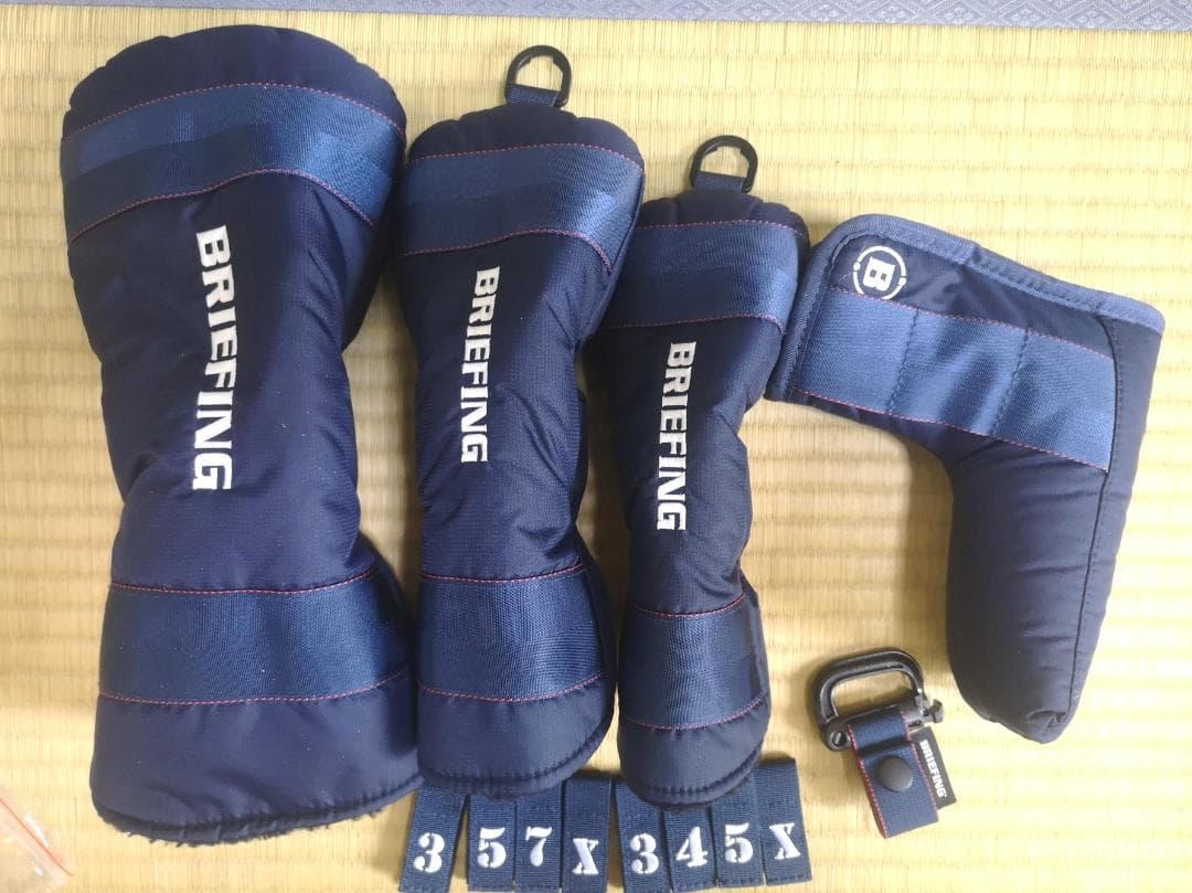 美品 BRIEFINGのCR6-#02キャディバッグ・カバーネイビー(おまけ付)