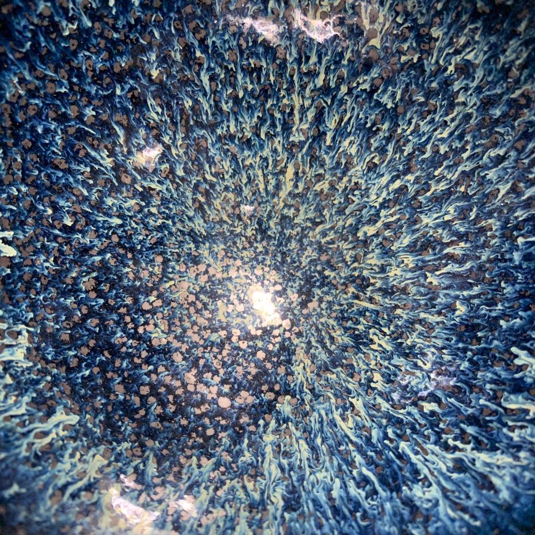 清水保孝 窯変 天目釉 茶碗 共箱 共布 茶道具 父 人間国宝 清水卯一