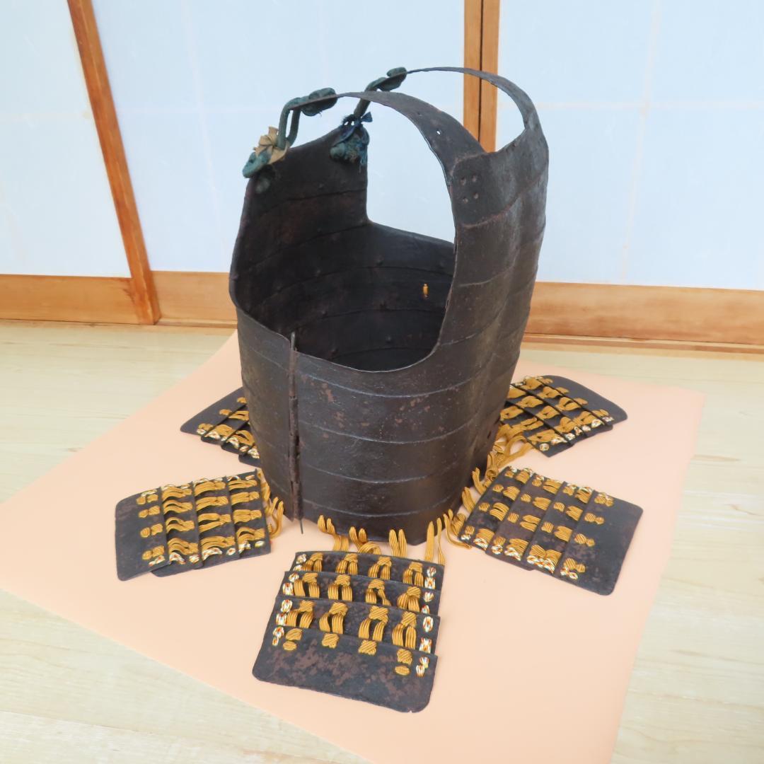 江戸時代の本物です。一枚柏紋二枚胴（鎧兜・鎧・甲冑・胴・具足)